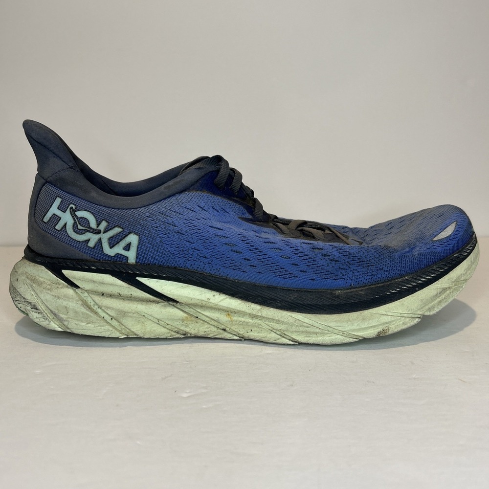Hoka One One Clifton 8 Men's 12D Dazzling Blue Running Hiking Sneakers DBOS